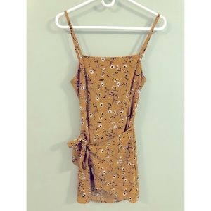 Mustard yellow mini dress